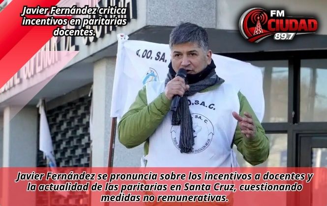 Javier Fernández critica incentivos en paritarias docentes.