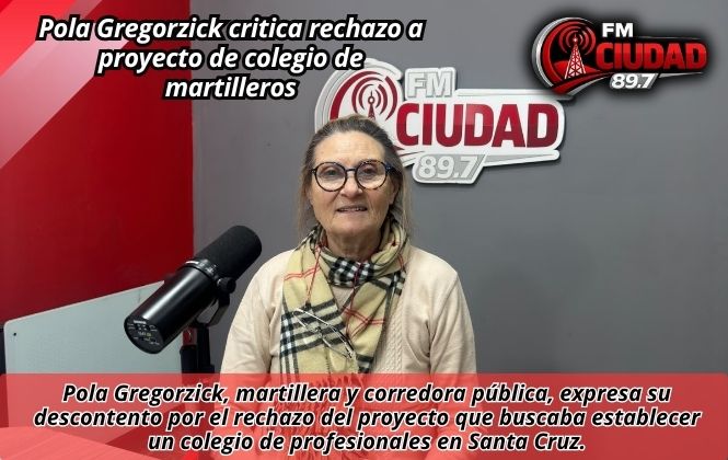 Pola Gregorzick critica rechazo a proyecto de colegio de martilleros