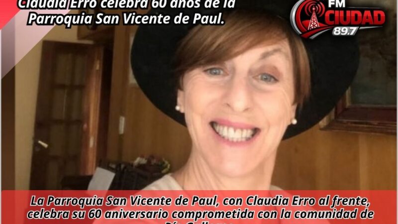 Claudia Erro celebra 60 años de la Parroquia San Vicente de Paul.