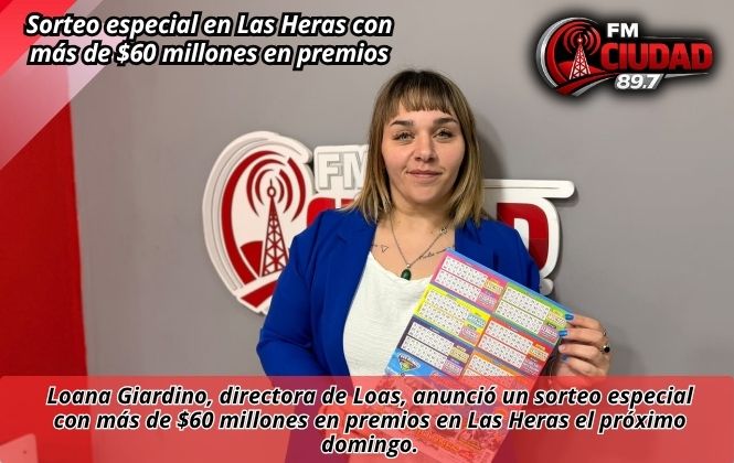 Sorteo especial en Las Heras con más de $60 millones en premios