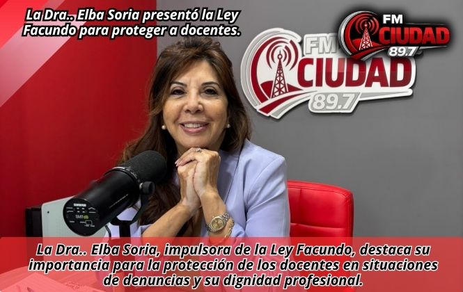 La Dra. Elba Soria presentó la Ley Facundo para proteger a docentes.