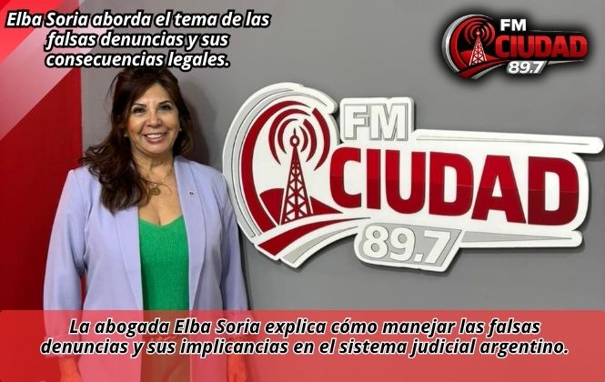 Elba Soria aborda el tema de las falsas denuncias y sus consecuencias legales.