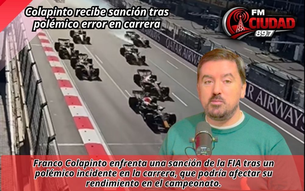 Colapinto recibe sanción tras polémico error en carrera