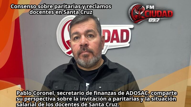 Consenso sobre paritarias y reclamos docentes en Santa Cruz