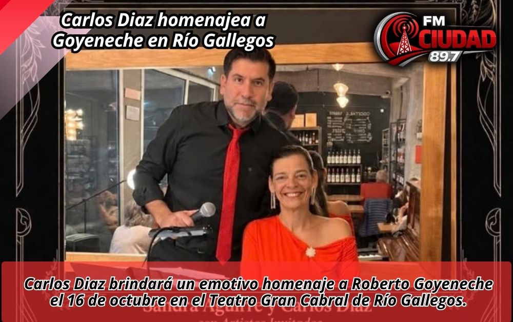 Carlos Diaz homenajea a Goyeneche en Río Gallegos