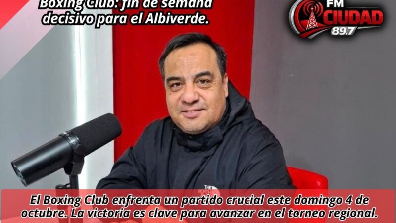 Boxing Club: fin de semana decisivo para el Albiverde.