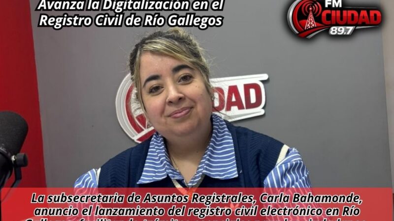 Avanza la Digitalización en el Registro Civil de Río Gallegos
