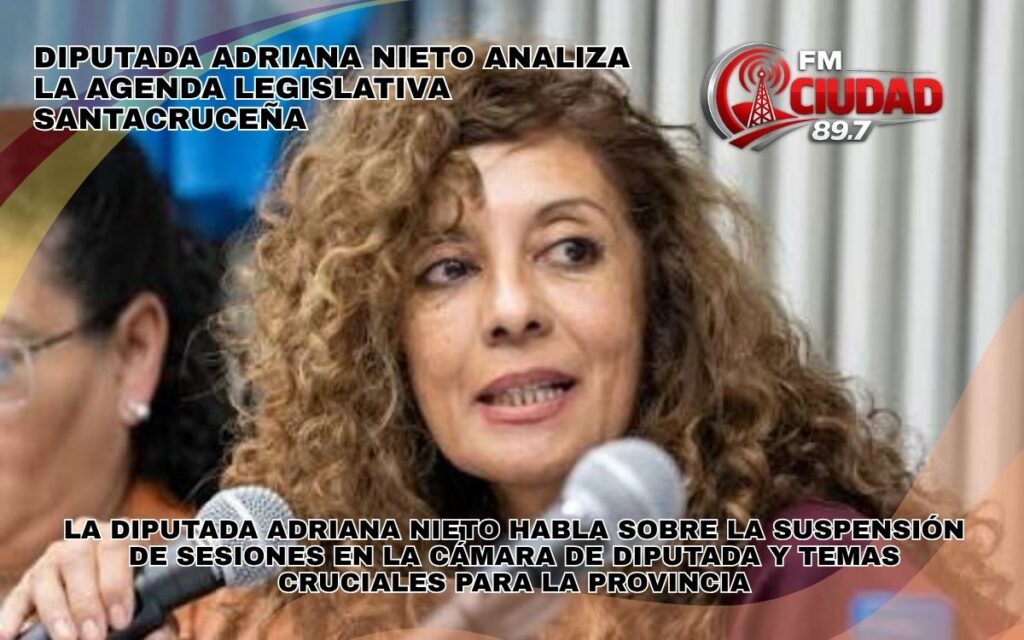 Diputada Adriana Nieto analiza la agenda legislativa santacruceña