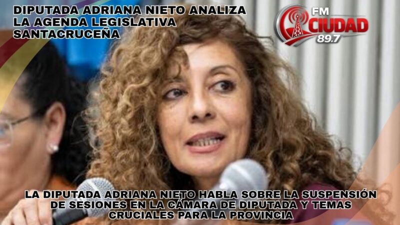 Diputada Adriana Nieto analiza la agenda legislativa santacruceña
