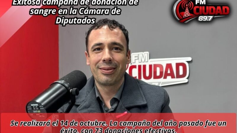 Exitosa campaña de donación de sangre en la Cámara de Diputados