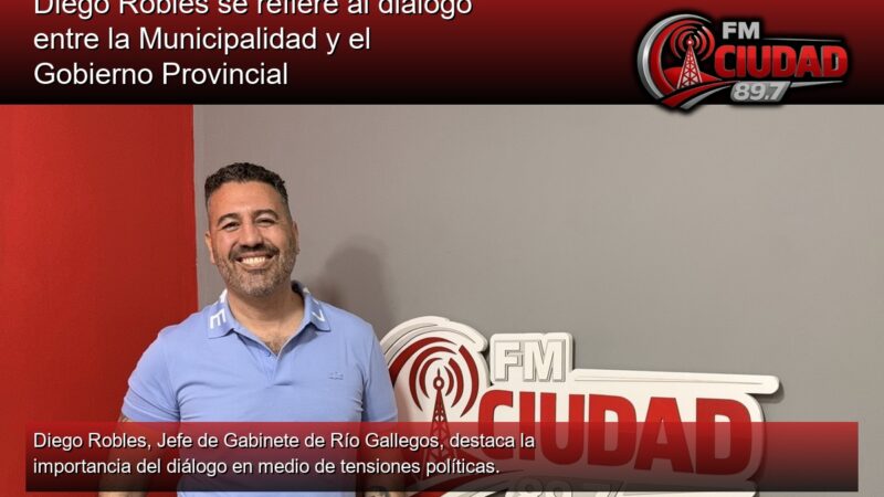 Diego Robles se refiere al diálogo entre la Municipalidad y el Gobierno Provincial